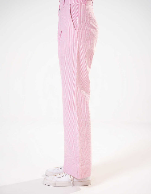 TEXTURED BOOTCUT PANTS
